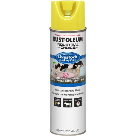 Rust-Oleum 17 Oz, Fluorescent Yellow, Water -Based 383020